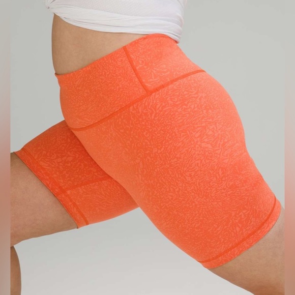 Lululemon Wunder Train High Rise Short Crunch Warm Coral size 10 - Picture 1 of 10